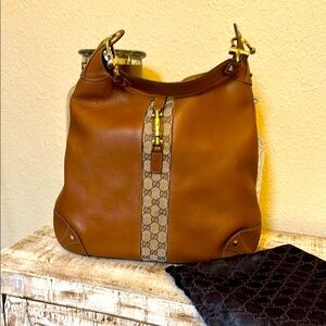 Gucci Brown Leather Hobo Bag
